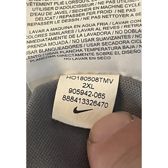 Nike Mens Dri Fit Grey‎ Polo Shirt XXL - Picture 7 of 7